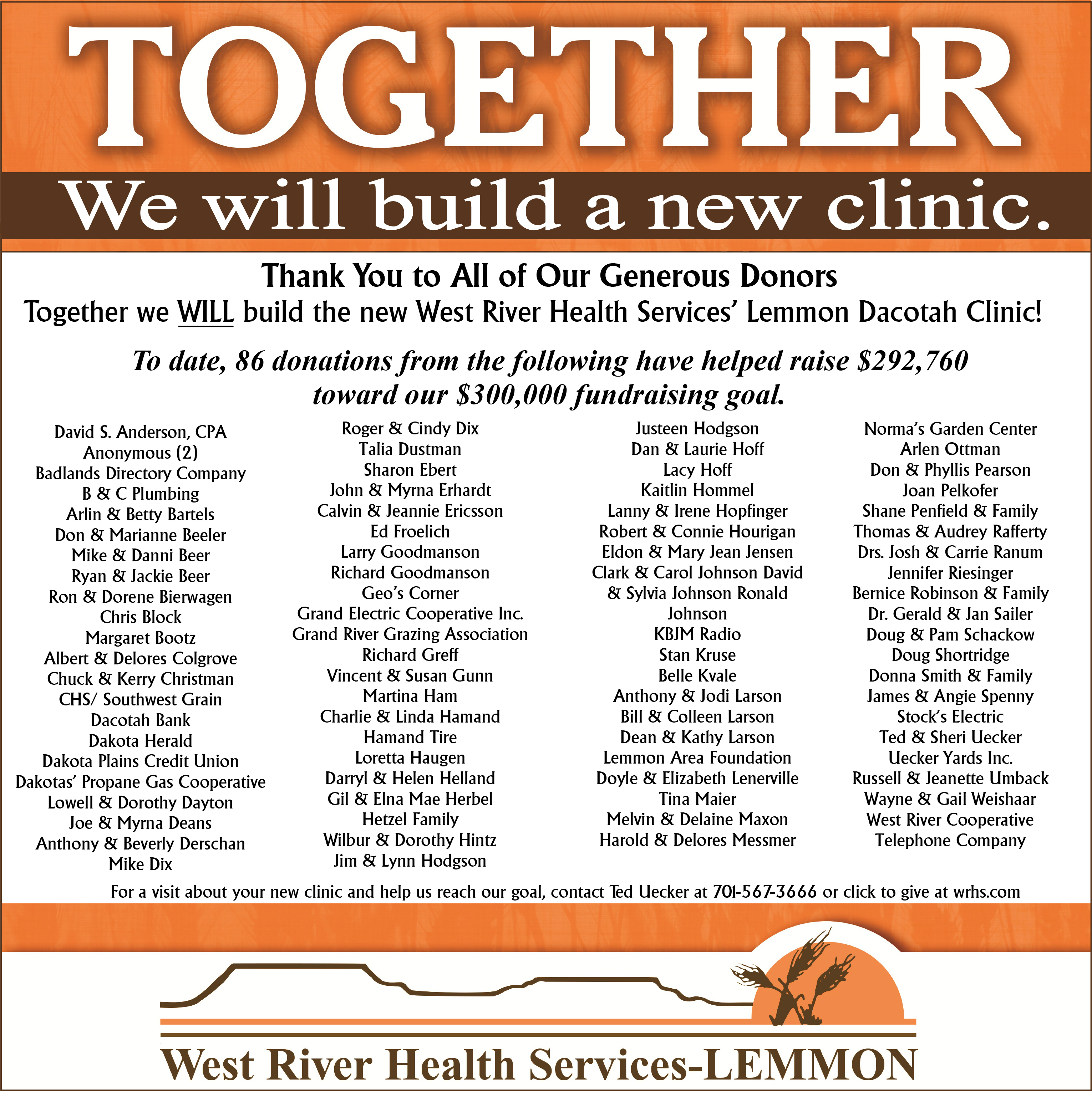 WRHS Clinic Donor Ad 2 4 191